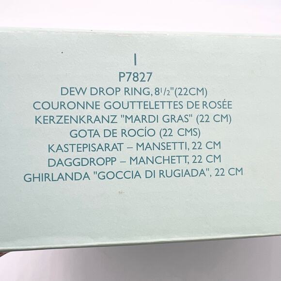 PartyLite Dew Drop Ring 8.5" Lavender Green Beaded Candle Holder Wall Decor - Picture 5 of 5